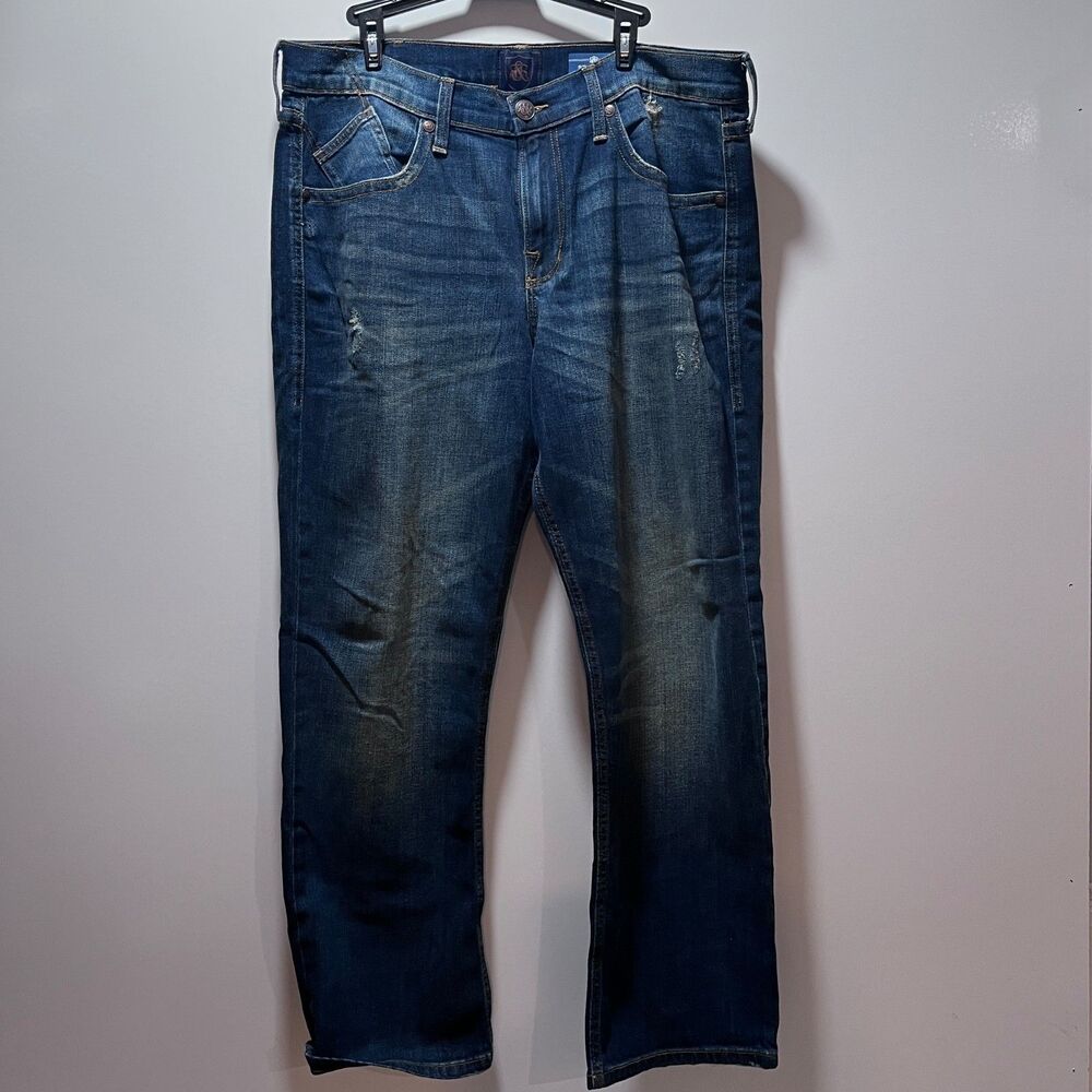 Rock & Republic Men's Jeans Straight Ultra Comfort Y2K Distressed 36x30 R510268
